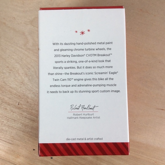 Hallmark 2103 CVO Breakout Harley Davidson Motorcycle Milestones Keepsake Orname - Picture 9 of 12